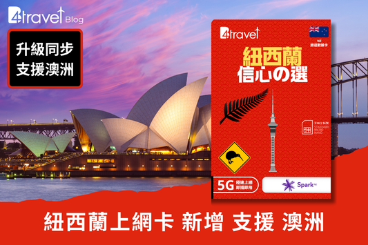 B4travel 紐西蘭 5G 上網卡全面升級！同步支援澳洲使用！