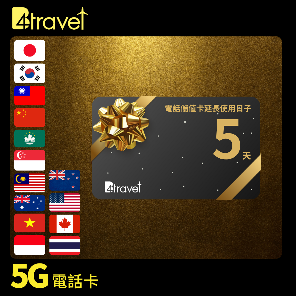B4travel 電話儲值卡使用日子延長劵